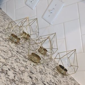 Gold Metallic Geometric Votives